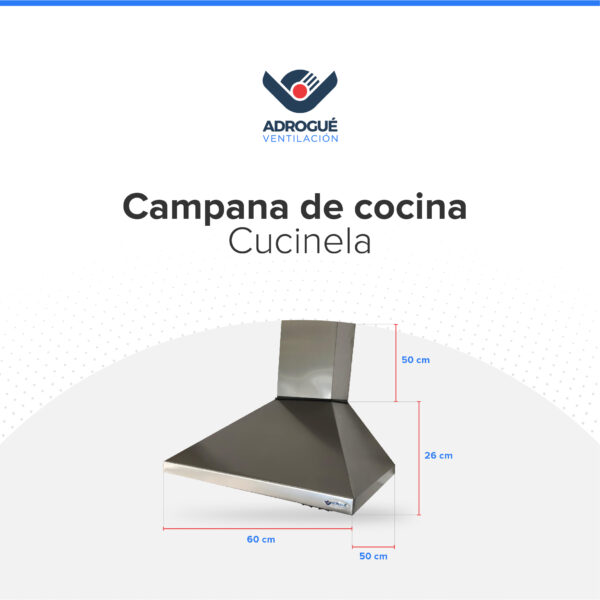 Campana de cocina Cucinela 60 cm con motor - Image 3