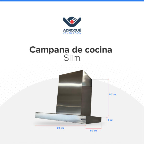 Campana de cocina Slim 60 cm con motor - Image 3