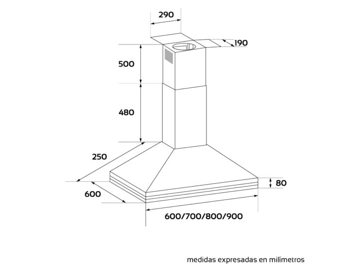 Campana de cocina Isla D.C. – Adrogue Ventilación